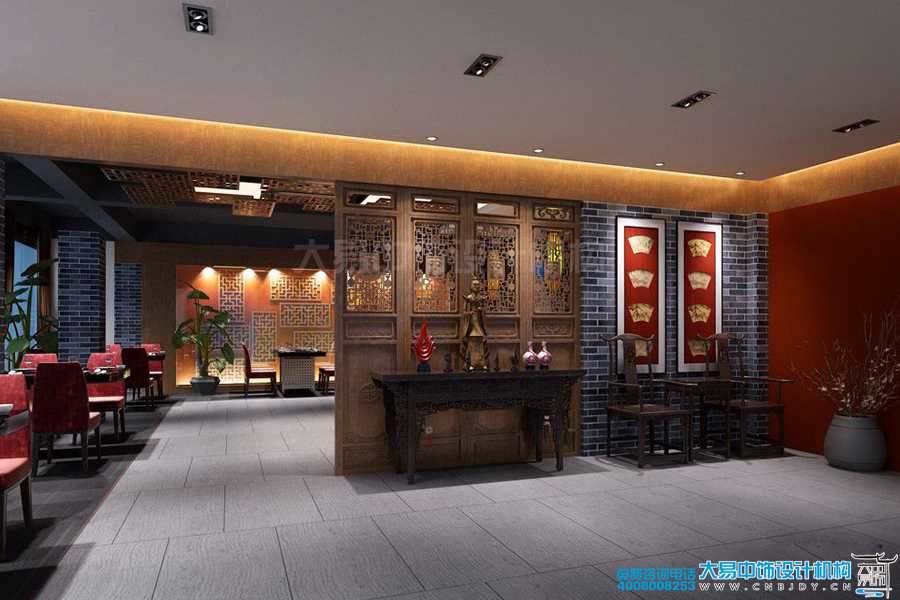 北京西三环紫竹私人茶社中式设计效果图