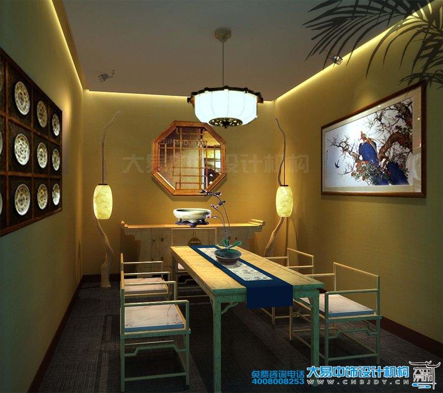 北京古树坊茶楼中式装修室内中式装修实景效果图