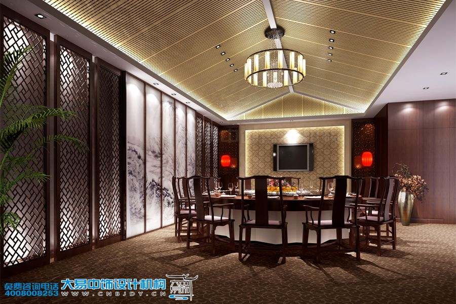北京南四环现代中式风格餐饮会所设计图