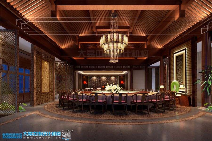 北京南四环现代中式风格餐饮会所设计图