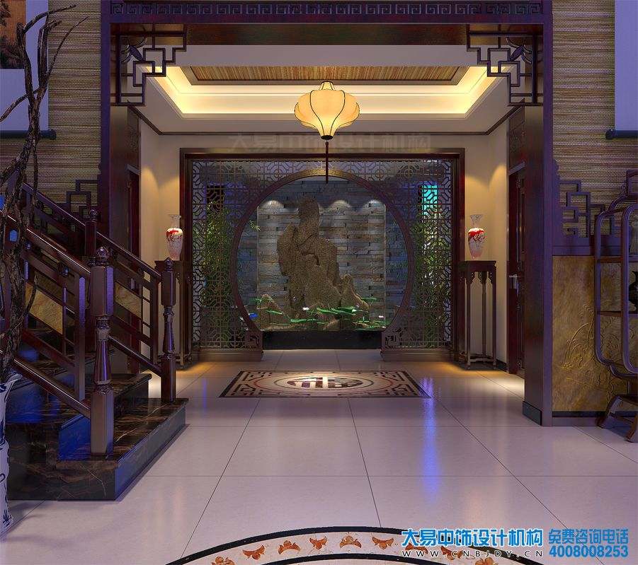 济南500平米中式别墅设计风格中式装修效果图