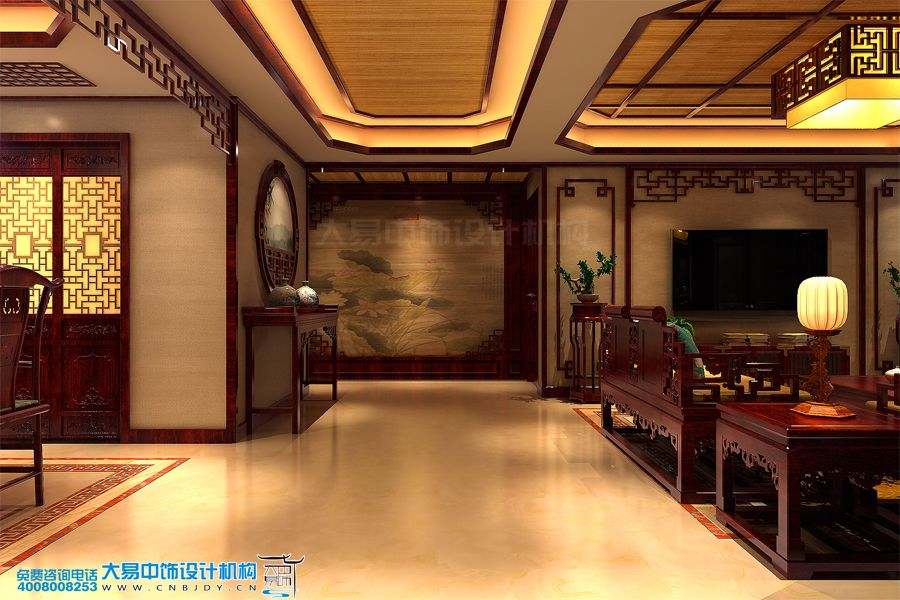 唐山现代中式别墅风格中式装修效果图
