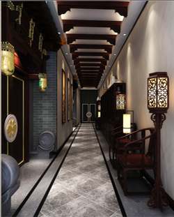 江苏扬州简约中式风格会所设计整装饰案例