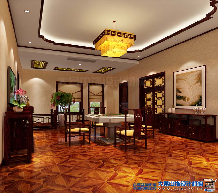 西宁简约中式风格室内装饰设计住宅225平米