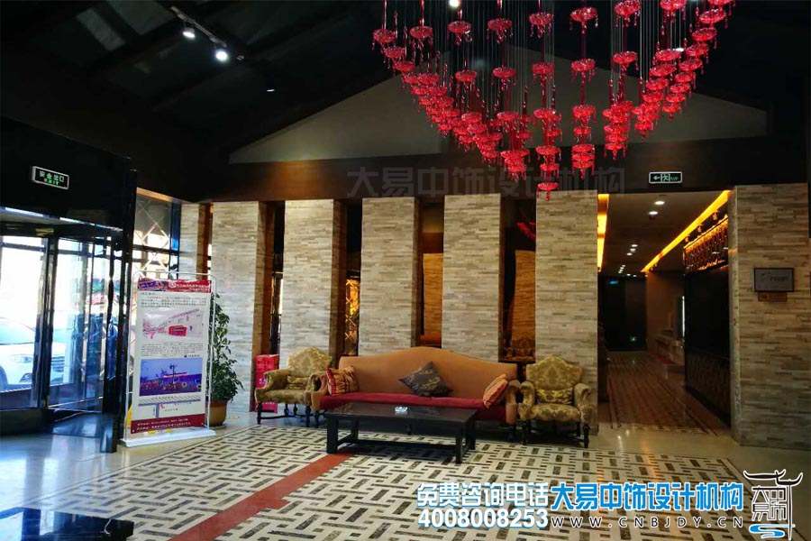 河北承德现代中式餐厅 传统演绎经典中国红
