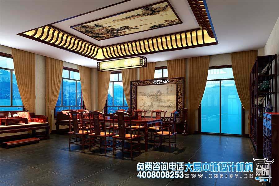 中式茶楼中式设计装修效果图