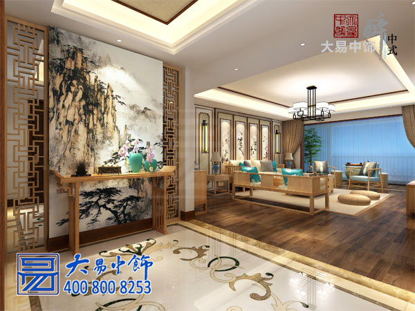 北京国奥村新中式设计家庭中式装修艺术氛围