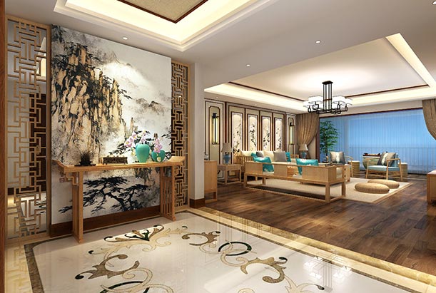 北京国奥村新中式风格家庭中式设计有声有色