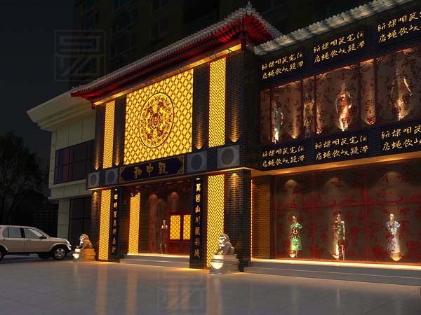 山东济南中式服饰展厅,中式装修实景效果图