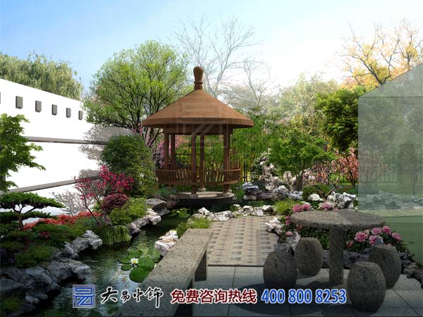 中式设计效果图古建园林中式装修视觉美观