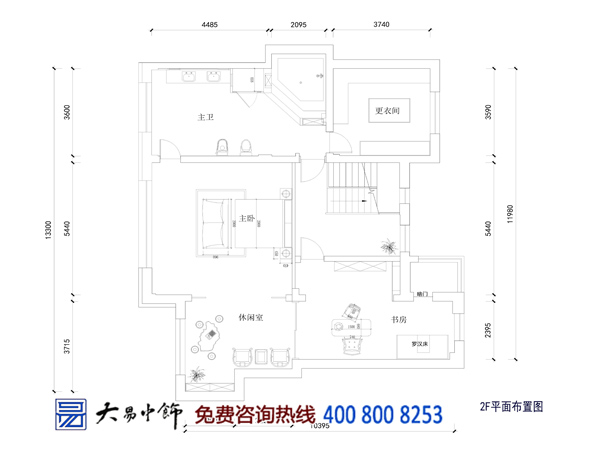 黑龙江哈尔滨280平米中式复式楼中式装饰效果图