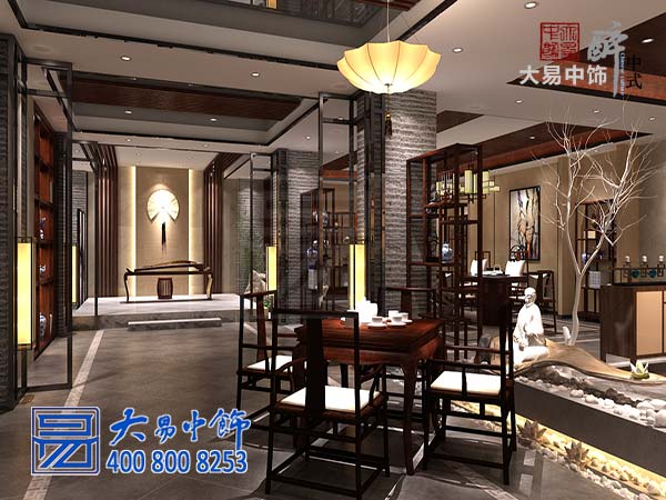 北京私人新中式茶会所中式装修设计 富有层次的立体化会友空间