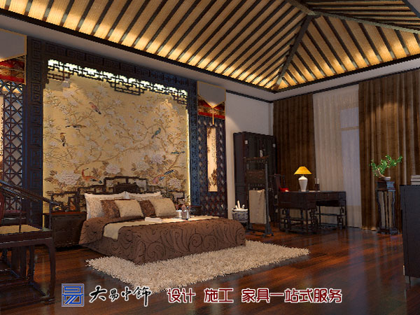 辽宁盘锦220平米别墅中式设计，感受中式别墅中式装修的气息