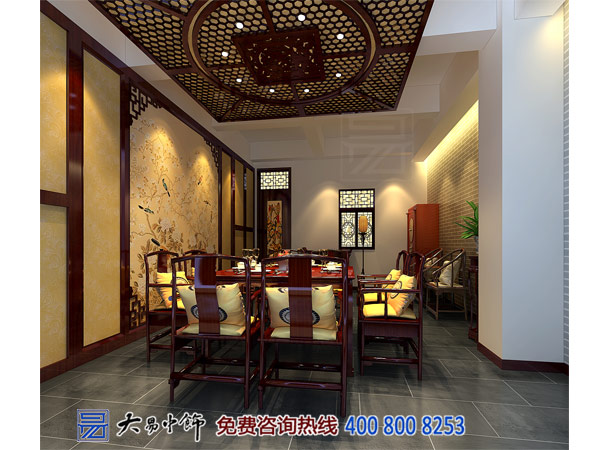 青海西宁中式酒楼设计 造禅意典雅就餐空间