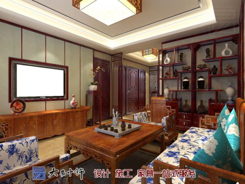 六种流行的客厅电视墙的中式装修风格