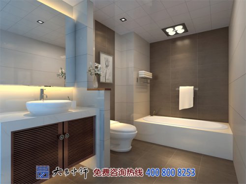 如何中式装修设计精美的家庭住宅卫浴间呢?