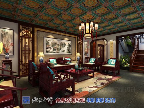 古典中式客厅布局设计，大气庄重迎客最高礼仪！