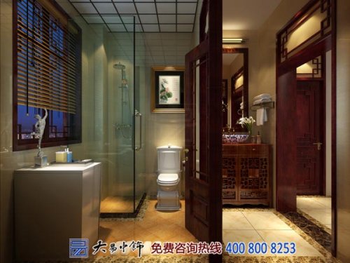 中式家装卫生间显大设计，小户型业主的最爱